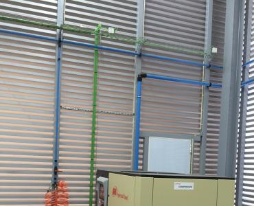 Instalação compressor ar comprimido.