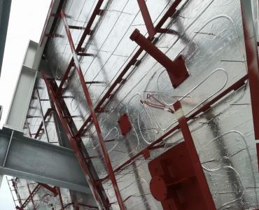 Traçagem de aquecimento em filtro de aspiração.